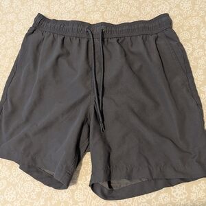 Dark Grey Lined Men's Shorts